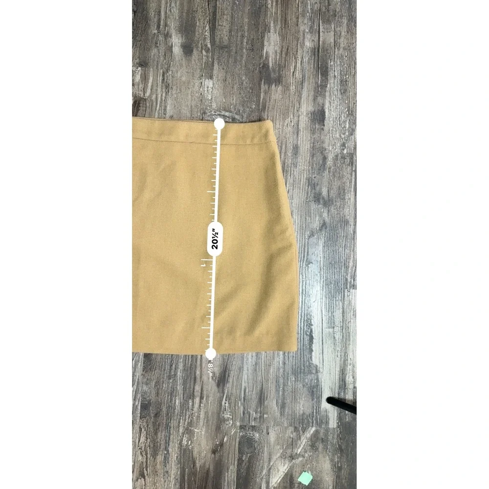 Nine West Women XXL Camel Tan Wool Blend Fall Textured Business Mini Skirt